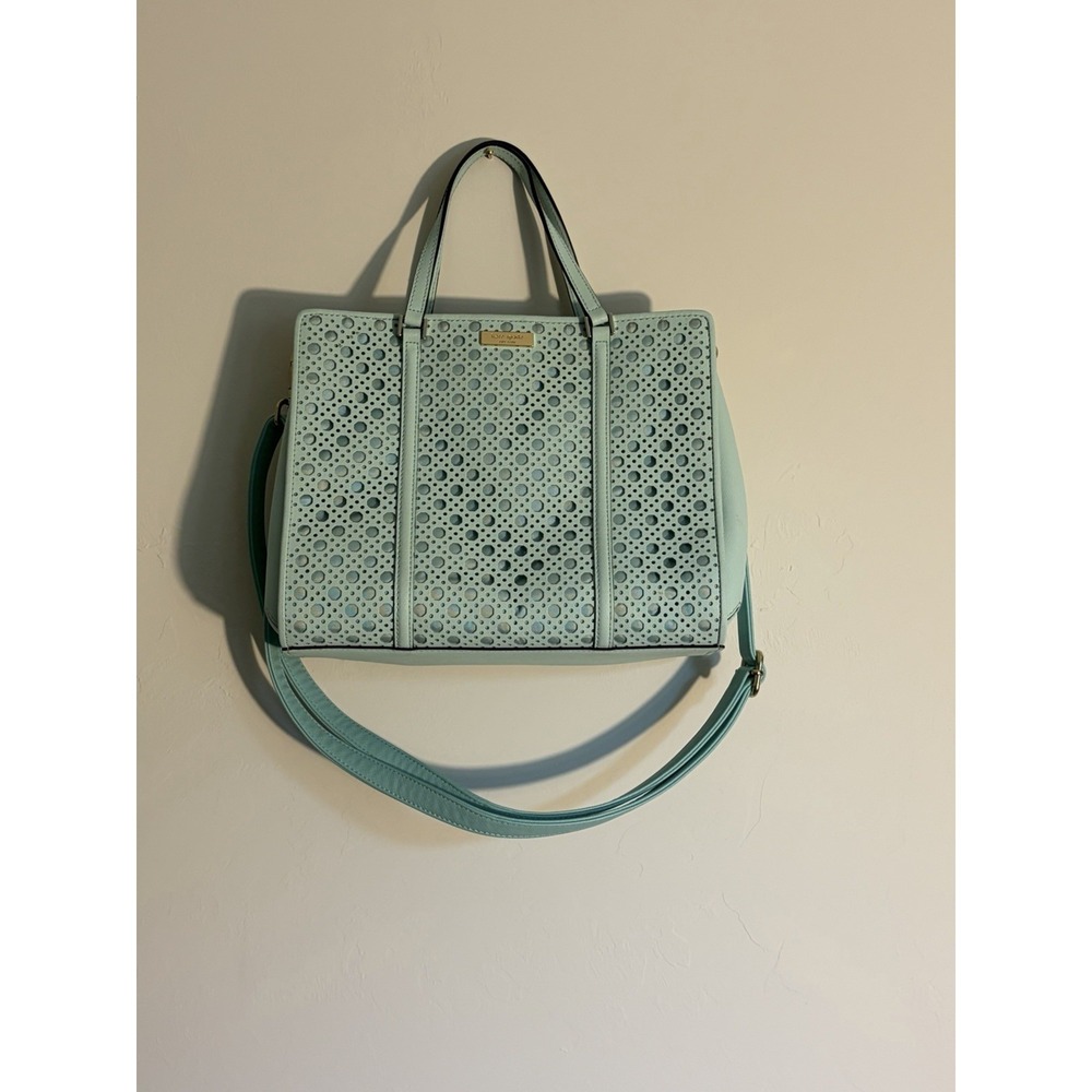 Kate Spade New Newbury Lane Leather Crossbody Purse Robin Egg Blue - Picture 2 of 16